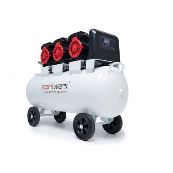 Starkwerk Silent SW 477/10 Pro Betepalinis oro kompresorius 3,3kW, 400V, 100l, tylaus veikimo