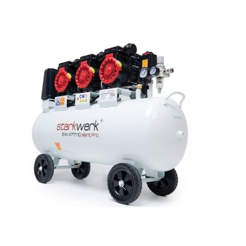 Starkwerk Silent SW 477/10 Pro Betepalinis oro kompresorius 3,3kW, 400V, 100l, tylaus veikimo