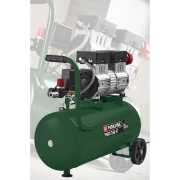 Parkside Silent PSKO 248 A1 Betepalinis oro kompresorius 24l 1100W tylaus veikimo