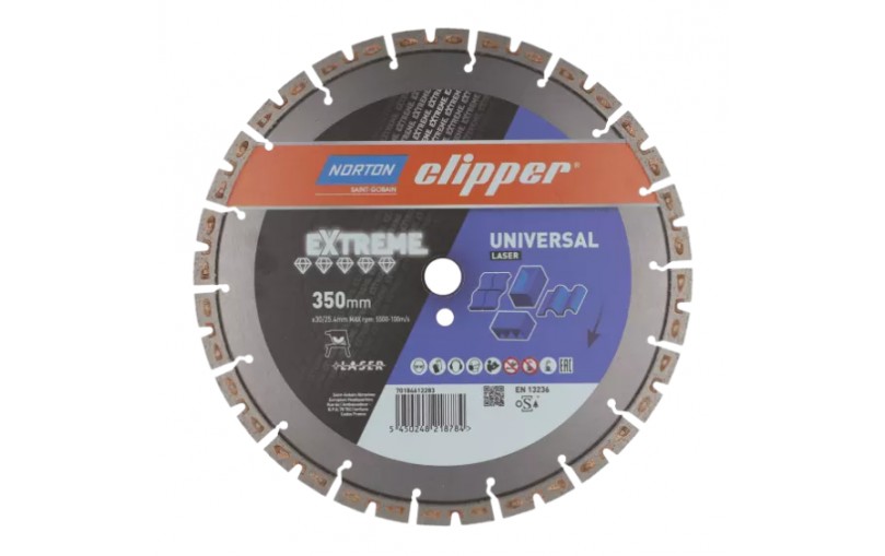900x60mm Universalus deimantinis pjovimo diskas NORTON Clipper Extreme Universal Laser