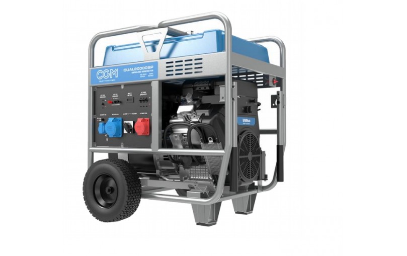 CGM DUAL 20000SP Benzininis elektros generatorius su AVR 20,7kVA, 16,5kW, 3F 400V (Ekspozicinė prekė)