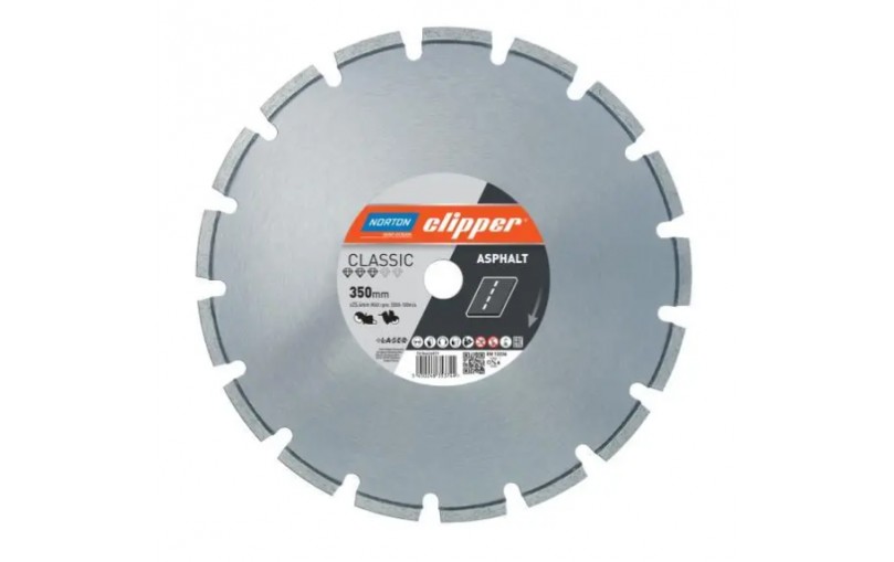350x20mm Deimantinis pjovimo diskas asfaltui NORTON Clipper CLASSIC ASPHALT