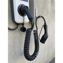 Spiralinis įkrovimo laidas Type 2 - Type 2 -  ( 16A, 3 Fazės, 11KW )