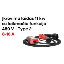 Įkrovimo laidas 480 V - type 2 ( 16A, 3 fazės 11 kW)