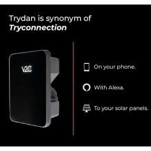 V2C Trydan PRO versijakrovimo stotelė 22kW su ekranu, 3 fazių, Type 2 kabelis (5m), dinaminis balansavimas