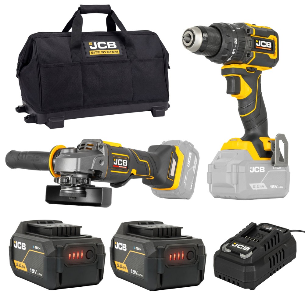 JCB-18PKIT-4 Akumuliatorinių įrankių rinkinys 18V, 75Nm, 115mm