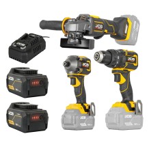JCB-18PKIT-7 akumuliatorinių įrankių rinkinys 18V, 75Nm, 115mm