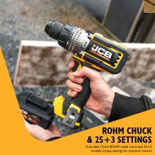 JCB-18PCD-160 akumuliatorinis smūginis gręžtuvas-suktuvas 18V, 160Nm