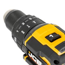 JCB-18PCD-75-5 akumuliatorinis smūginis gręžtuvas-suktuvas 18V, 75Nm, 2x5.0Ah
