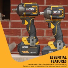 JCB-18PIW-620 akumuliatorinis smūginis veržliasukis 18V, 1/2", 620Nm
