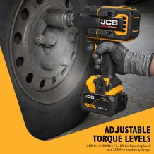 JCB-18PIW-2300 Akumuliatorinis smūginis veržliasukis 18V, 1", 2300Nm
