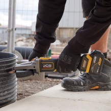 JCB-18PFAG-125 Akumuliatorinis kampinis šlifuoklis plokščia galva 18V, 125mm