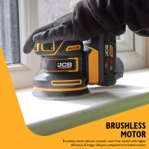 JCB-18POS-125 Akumuliatorinis ekscentrinis šlifuoklis 18V, 125mm