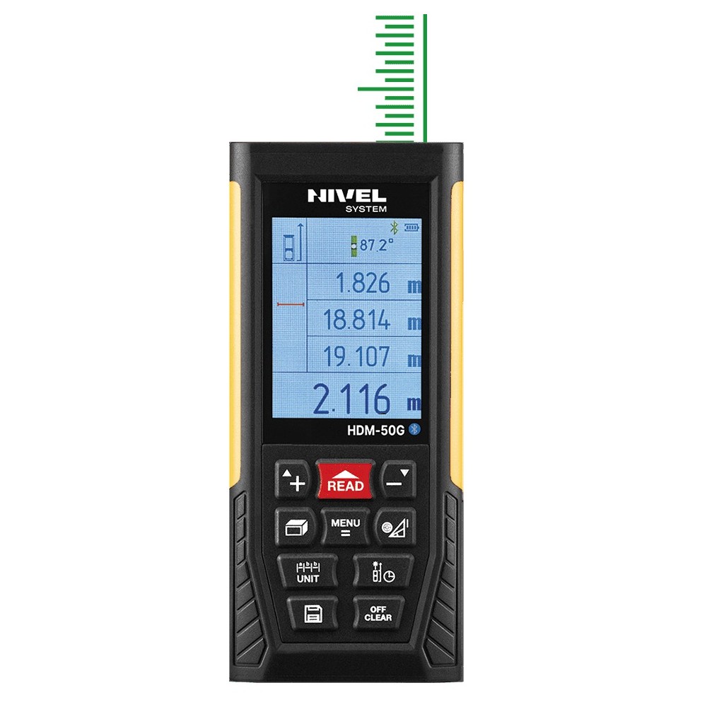 Nivel System HDM-50G Lazerinis atstumo matuoklis 50m, žalias lazeris