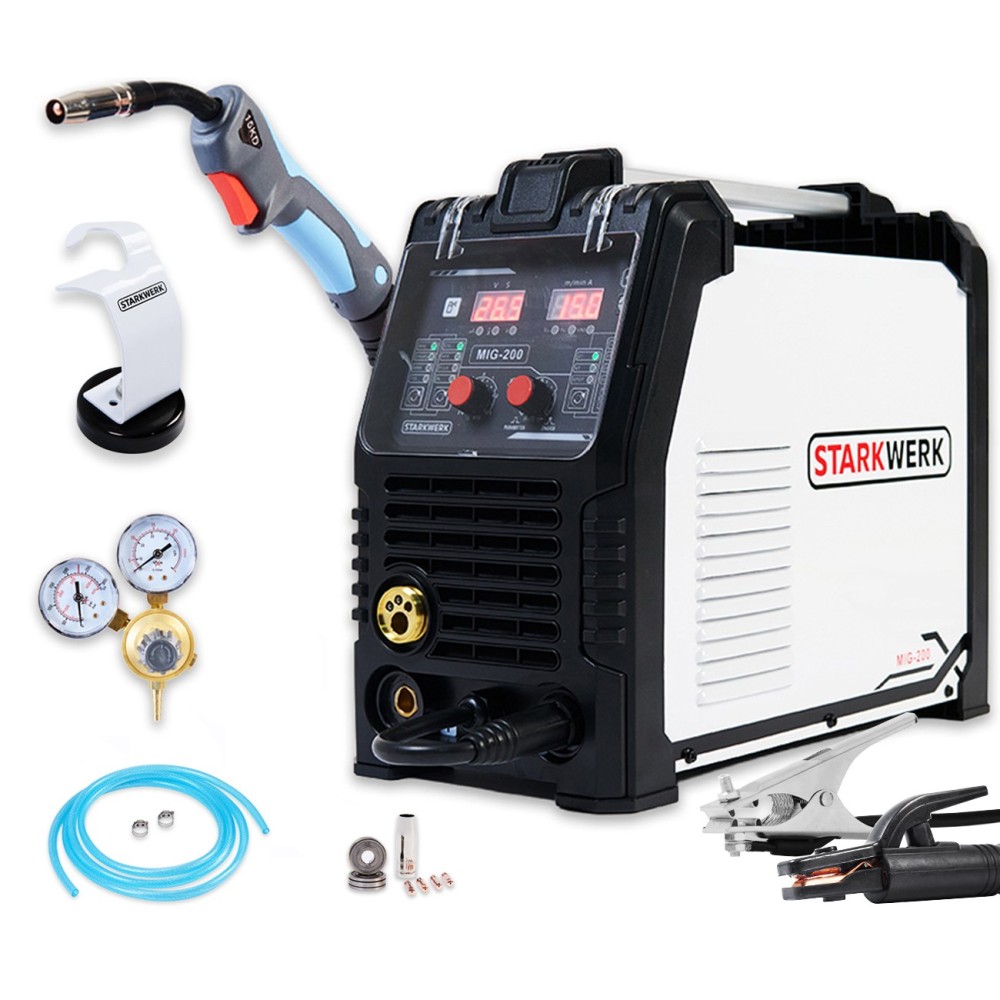 Starkwerk MIG 200 Synergic Suvirinimo aparatas MIG/MAG, FLUX, MMA, Lift TIG