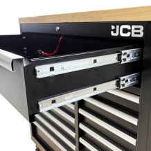 JCB-42TCK Dirbtuvių vežimėlis su 299 įrankiais, 42", 14 stalčių