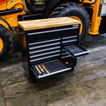 JCB-42TCK Dirbtuvių vežimėlis su 299 įrankiais, 42", 14 stalčių