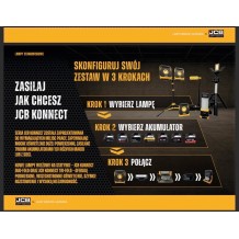 JCB-SL-DUO-FOLD-KONNECT Sulankstomas LED bokštinis šviestuvas 18V 6000lm, IP65