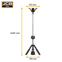 JCB-SL-TRI-FOLD-KONNECT Sulankstomas LED bokštinis šviestuvas 18V / 230V 8400lm, IP54