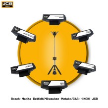 JCB-SL-TRI-FOLD-KONNECT Sulankstomas LED bokštinis šviestuvas 18V / 230V 8400lm, IP54