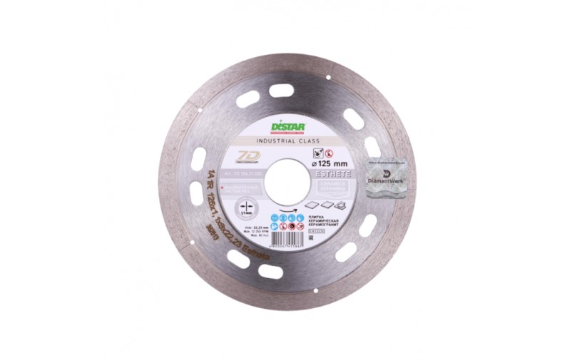 Distar 125mm Esthete 2.0 švaraus pjovimo deimantinis diskas plytelėms