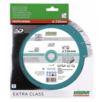 Distar 5D 230mm Technic Advanced Deimantinis diskas betonui pjauti