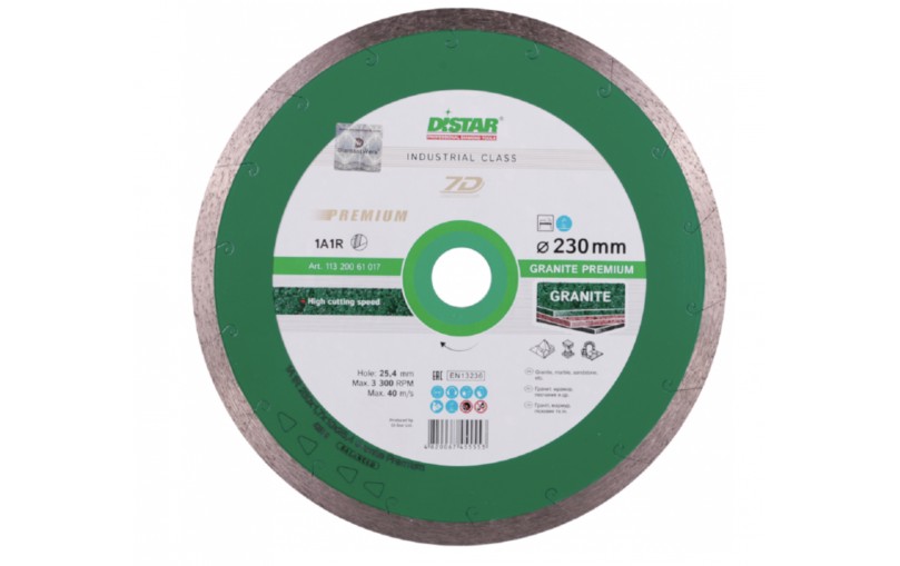 Distar 7D 230mm Granite Premium Deimantinis diskas granitui pjauti
