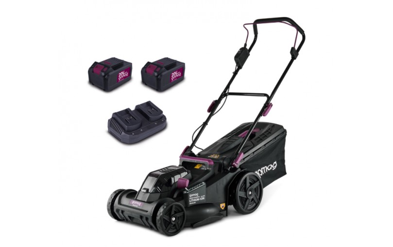 Gomag GO-RSM430BL Akumuliatorinė vejapjovė 2x4,0Ah, 43cm (Parodisnis modelis)