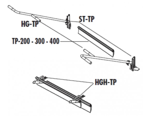 screw Lender magnet Probst Tele-Plan TP 150/260 , Rankinė lyginimo sistema / Teleskopinė  nutraukimo liniuotė